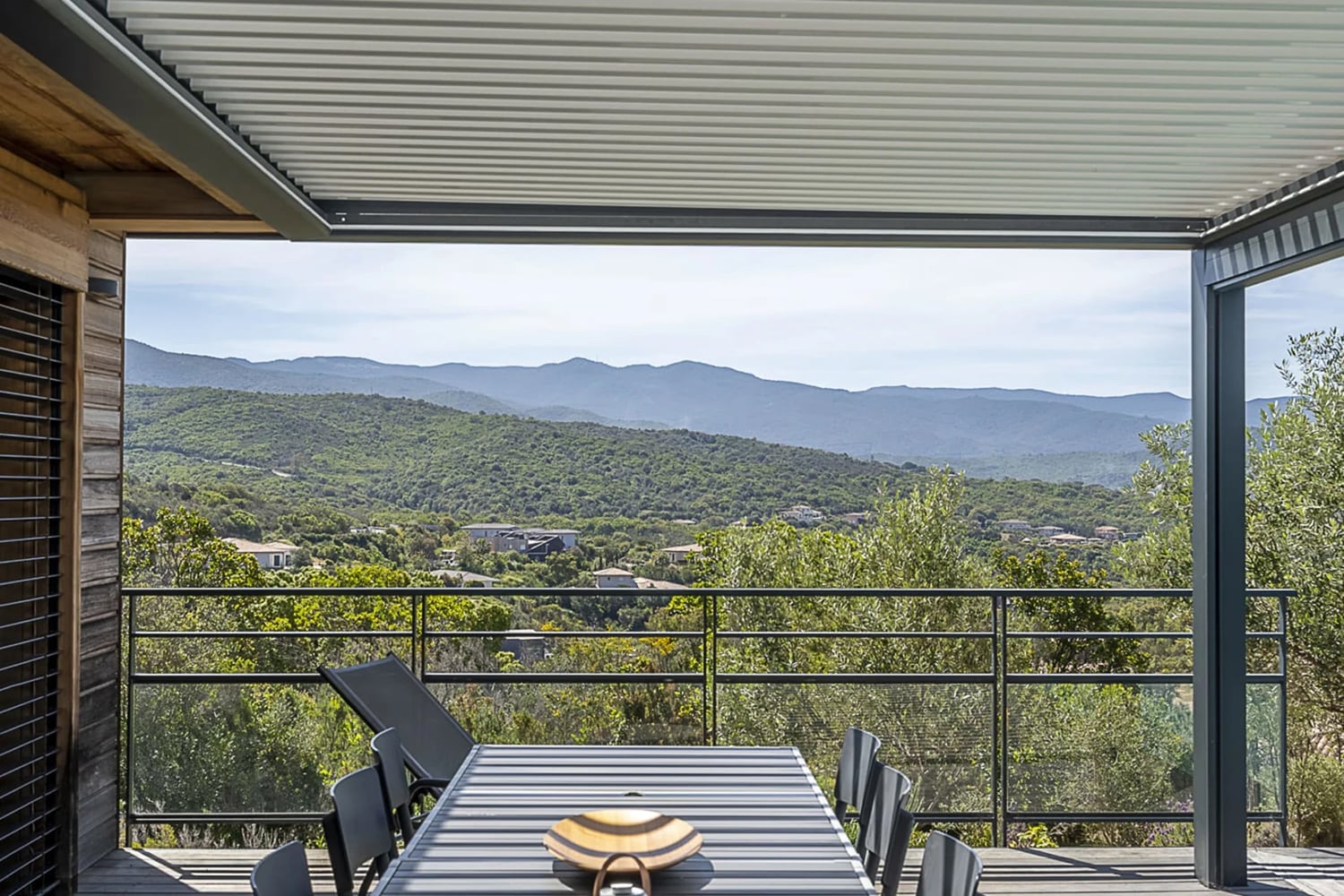 Terrace with view in Corsica