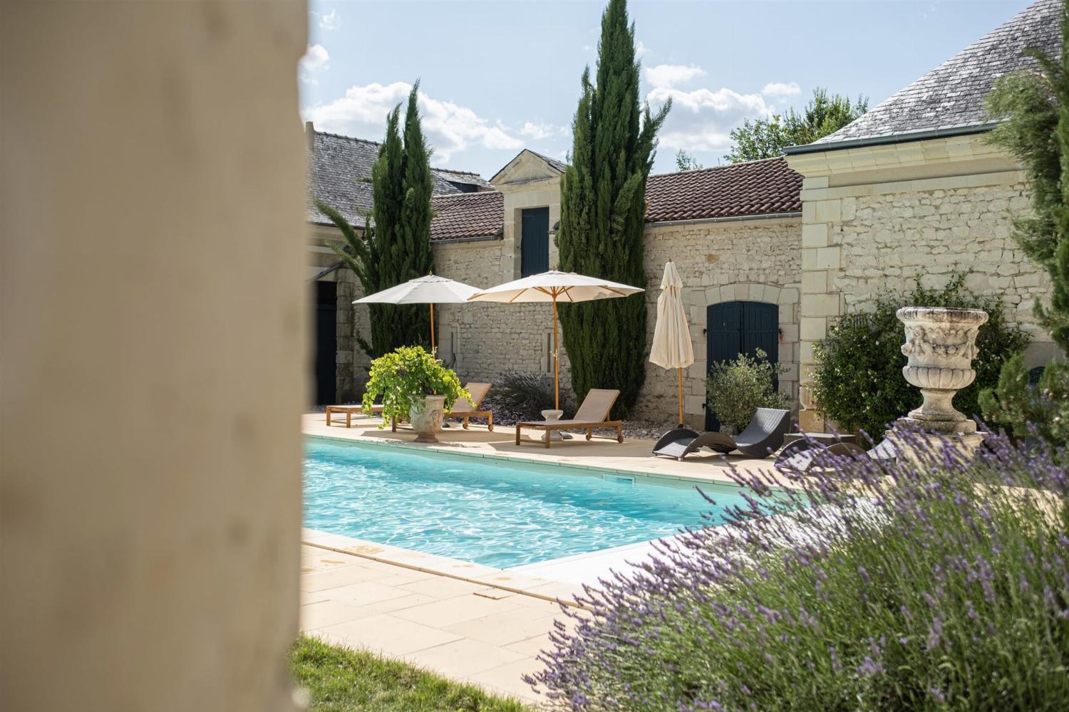 Private heated pool | Holiday château in Indre-et-Loire