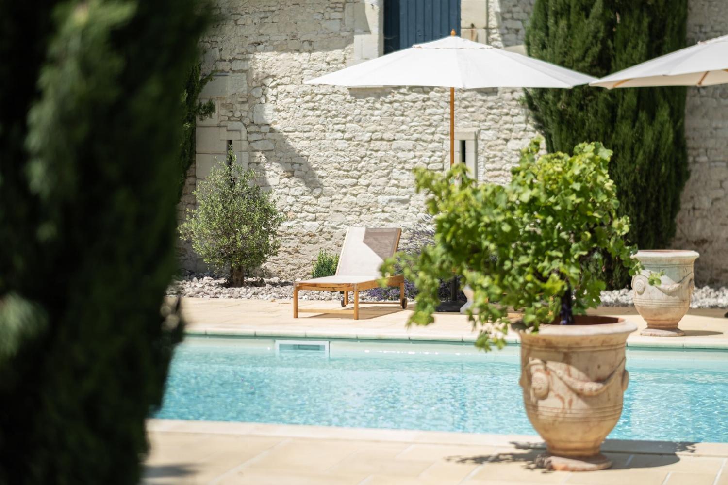 Private heated pool | Holiday château in Indre-et-Loire