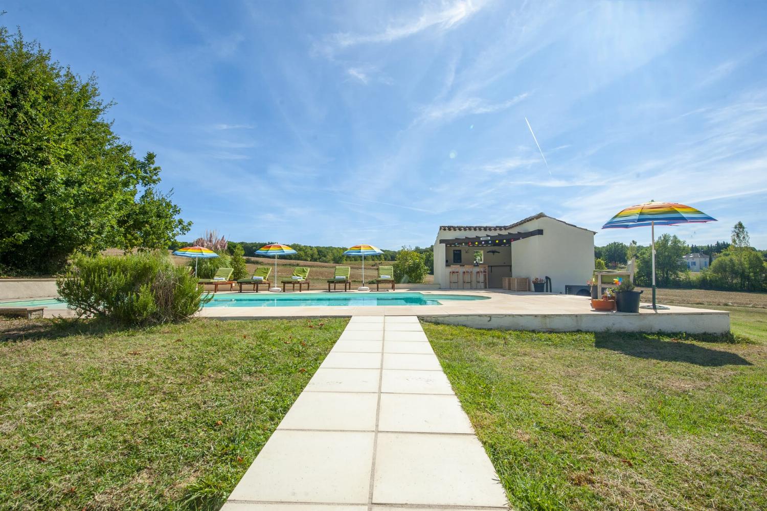 Private heated pool