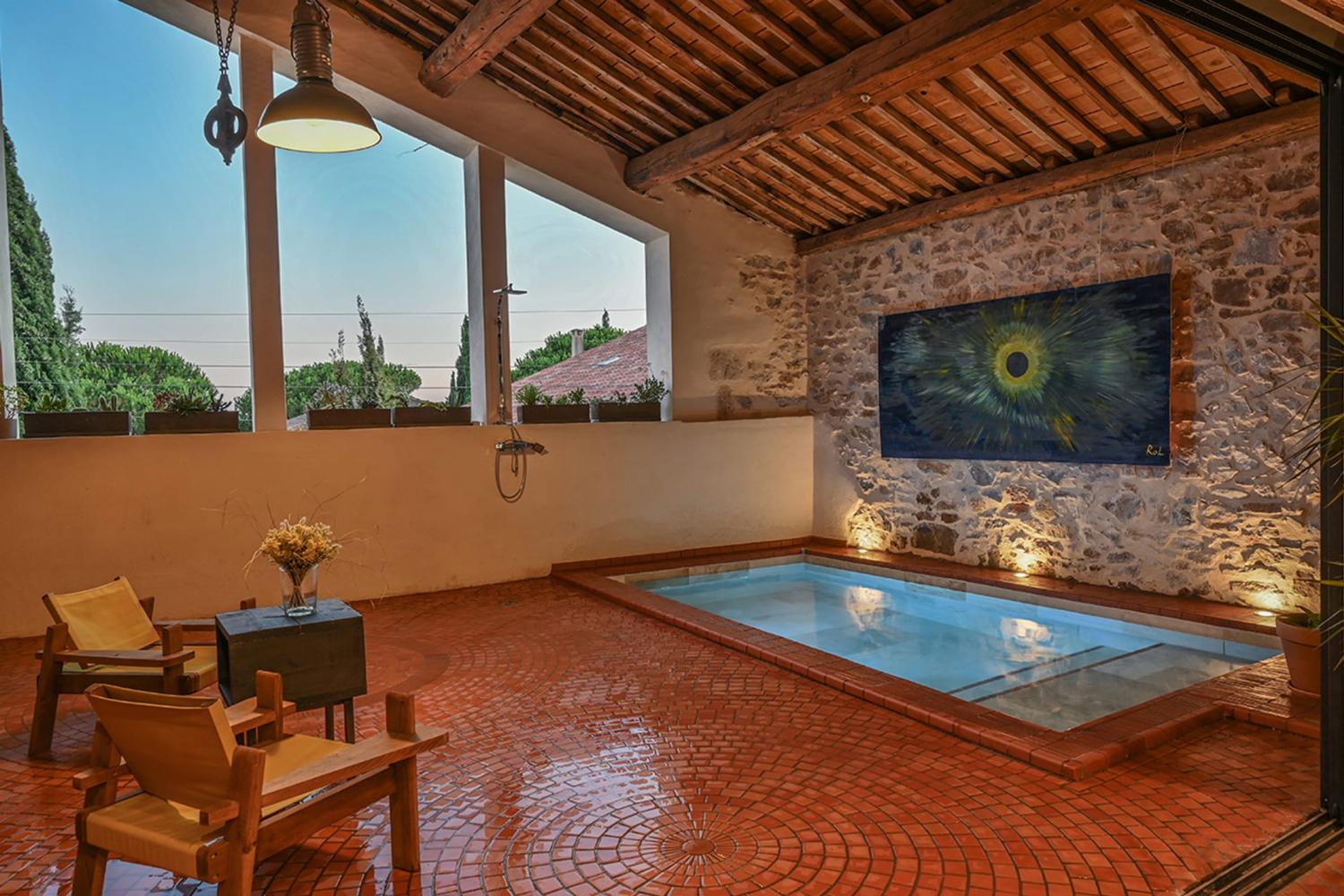 Private indoor heated pool