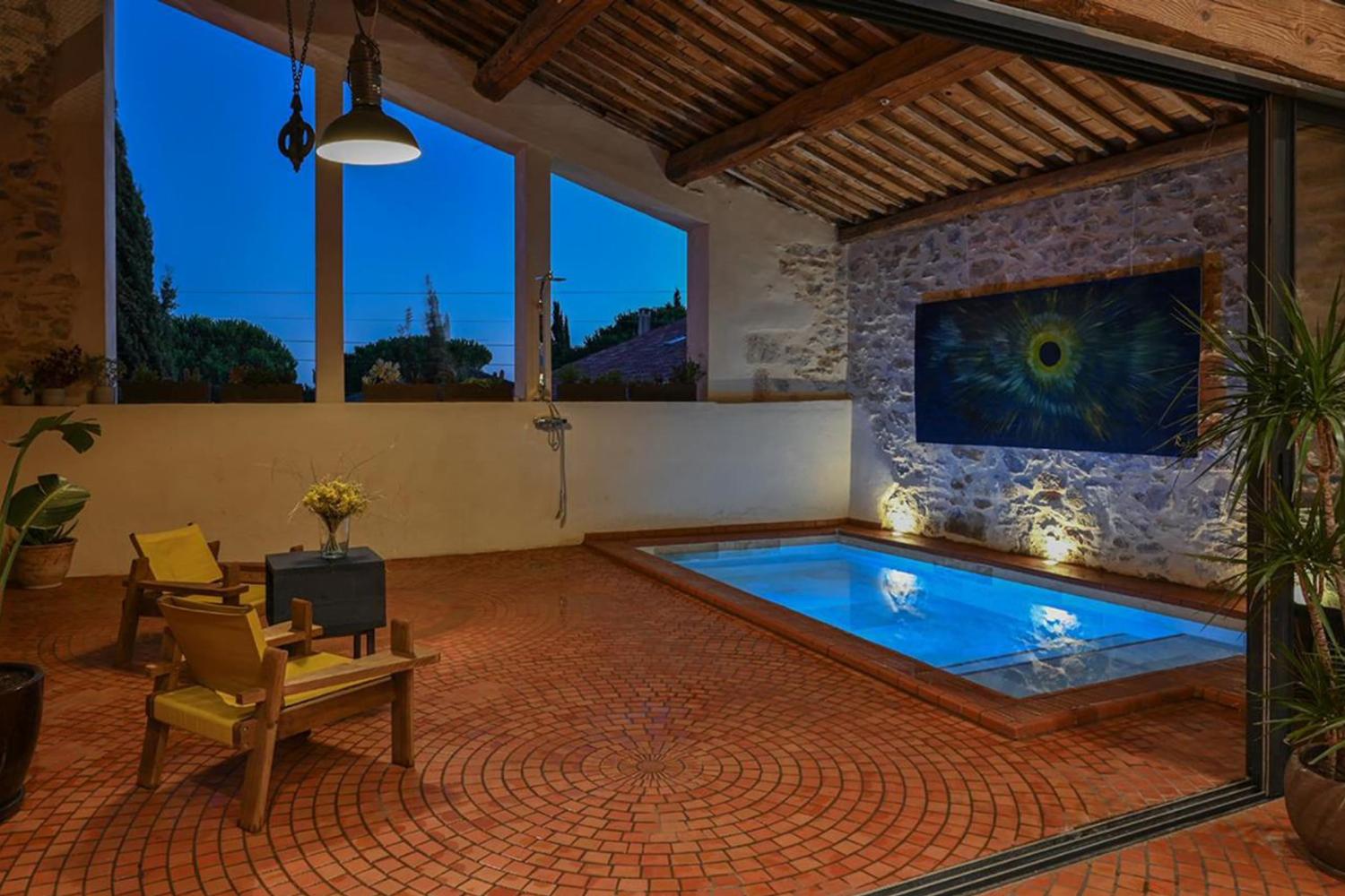 Private indoor heated pool