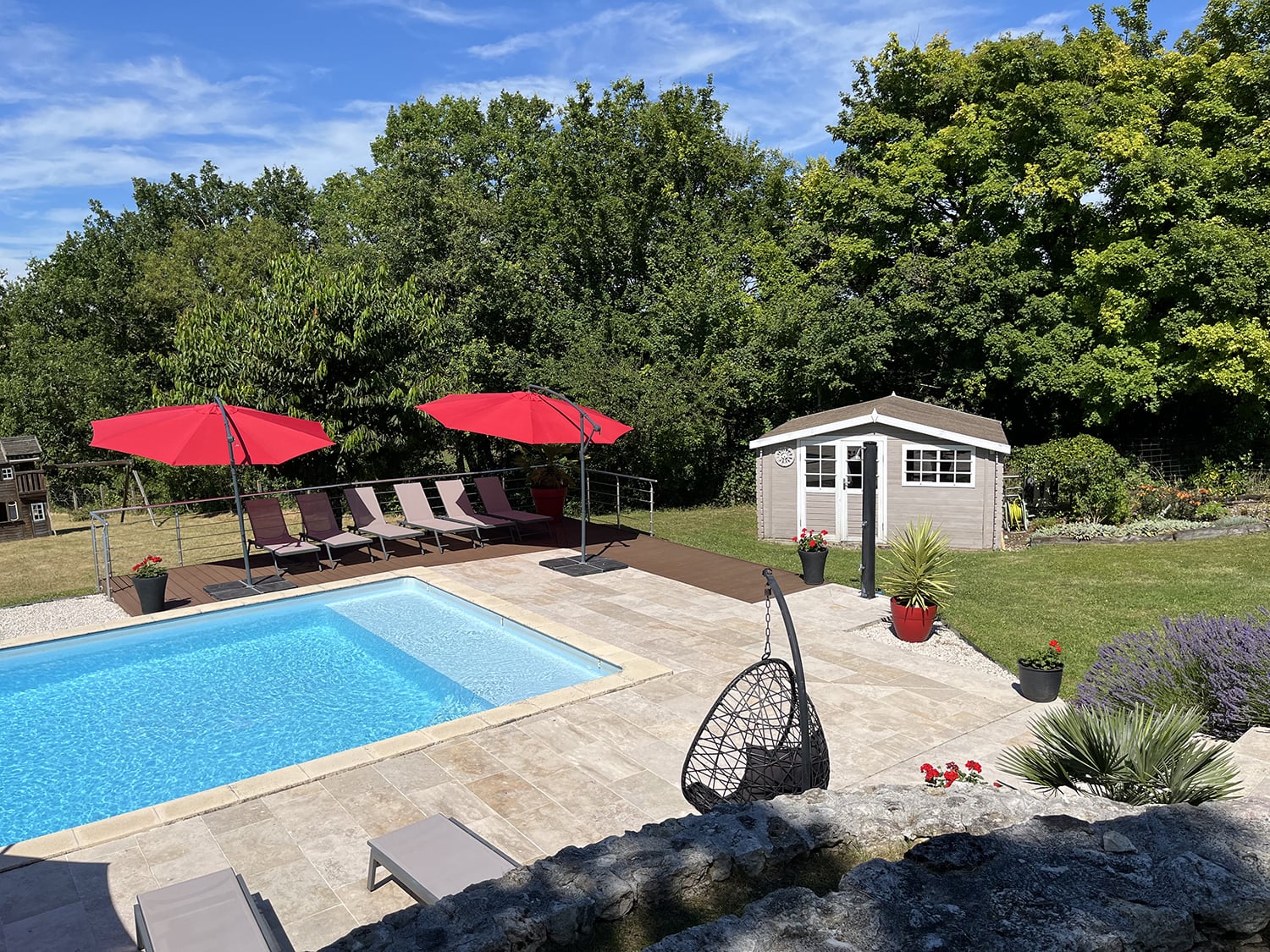 Private heated pool