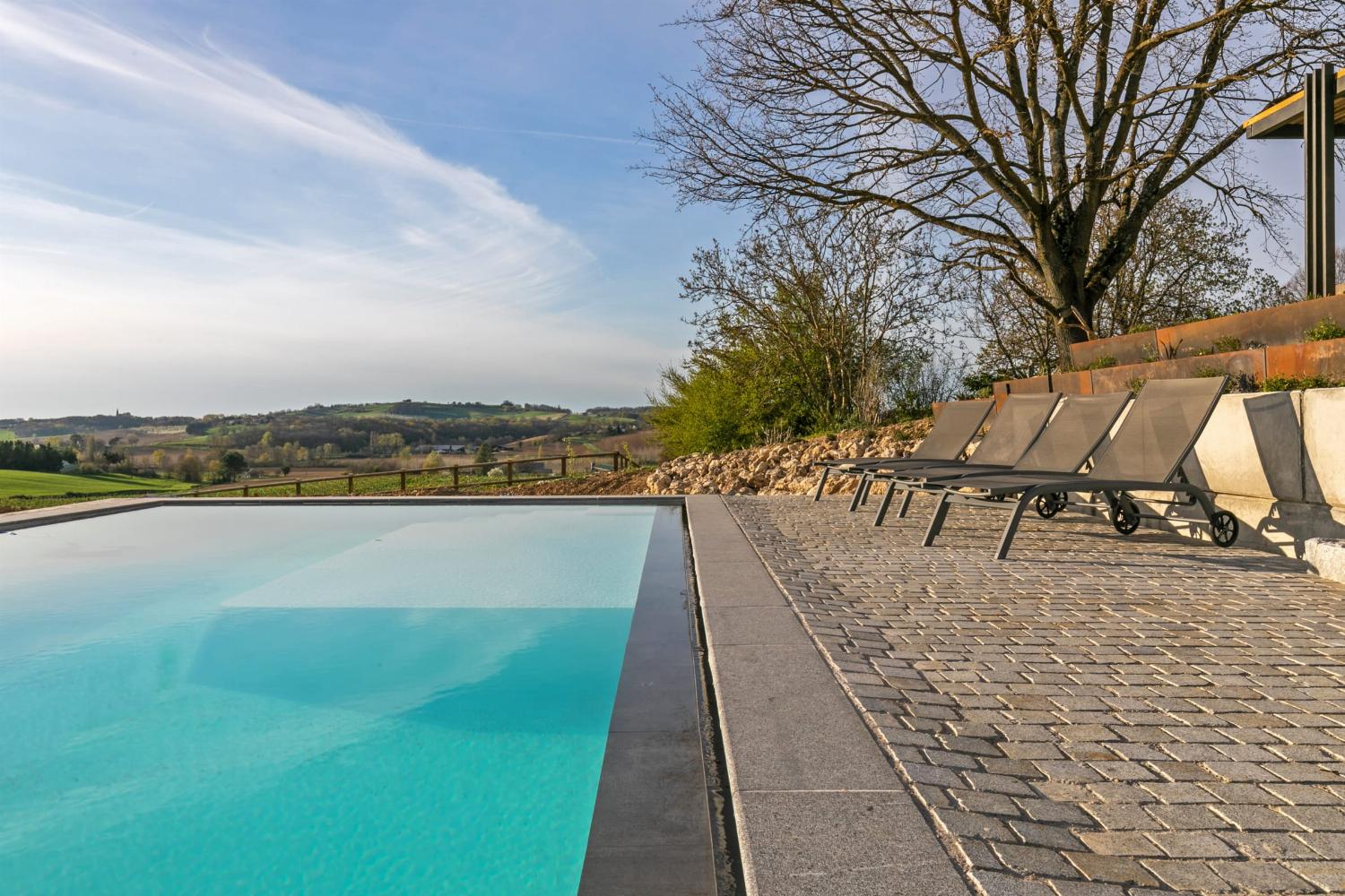 Private heated pool