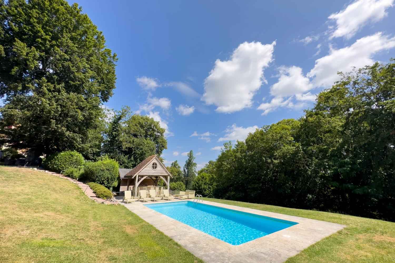 Private heated pool