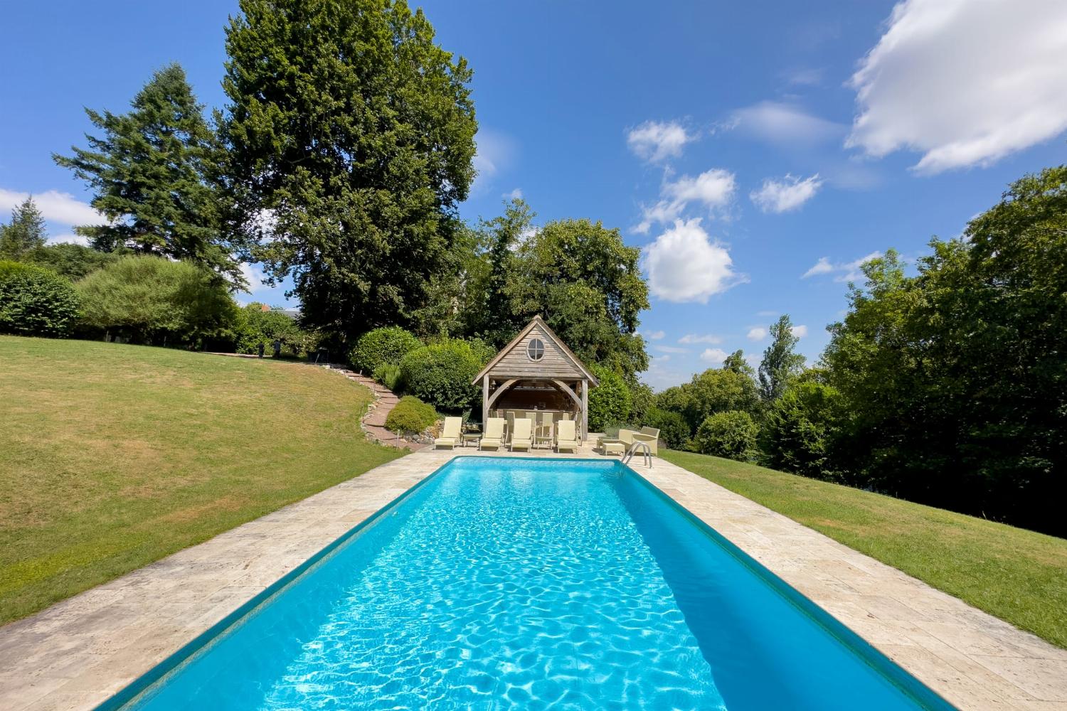 Private heated pool