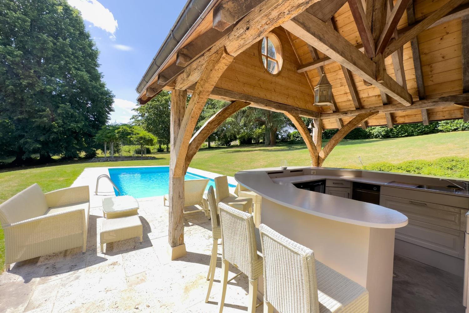 Summer kitchen and private heated pool