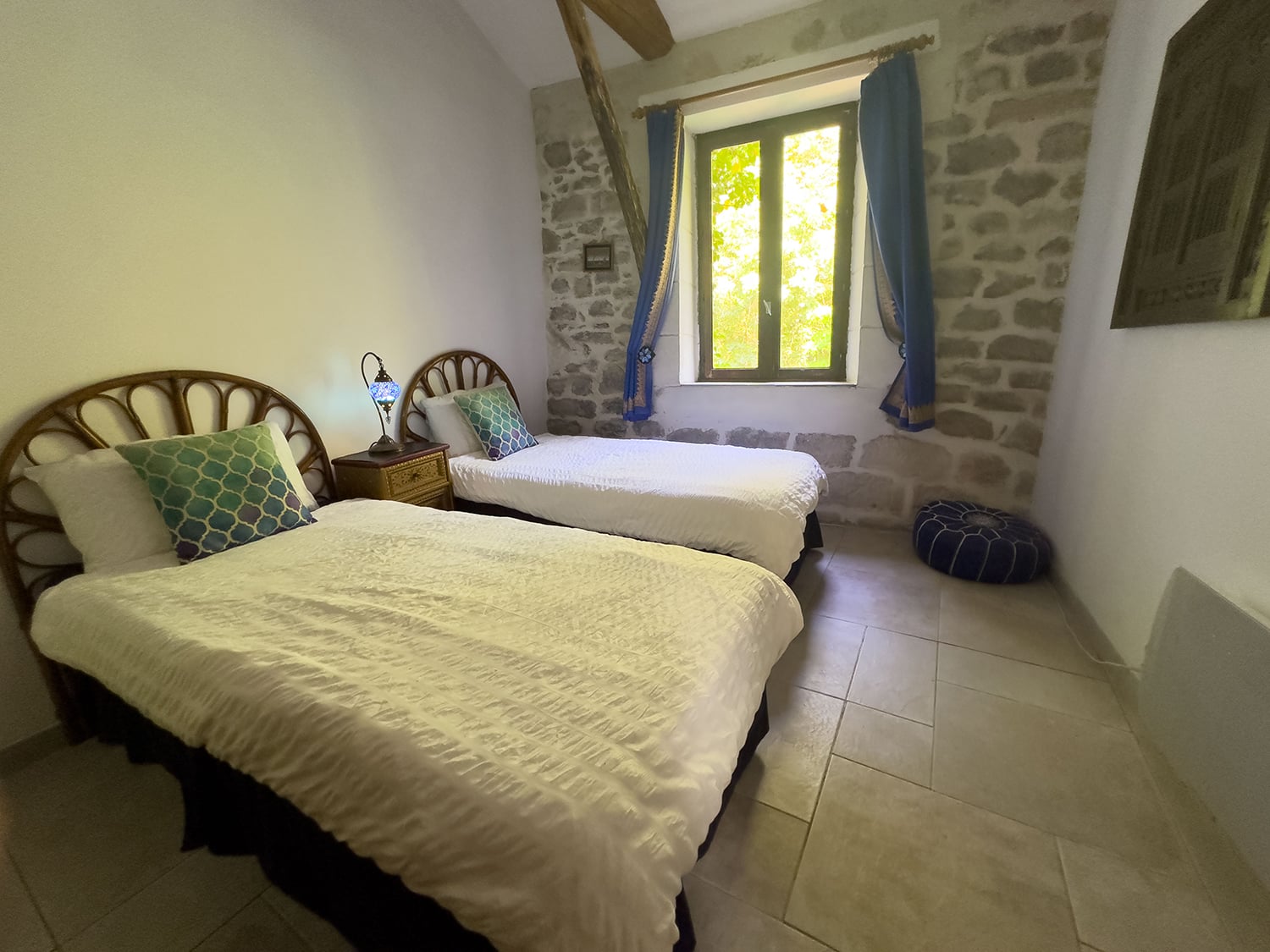 Bedroom | Holiday watermill in Nouvelle-Aquitaine