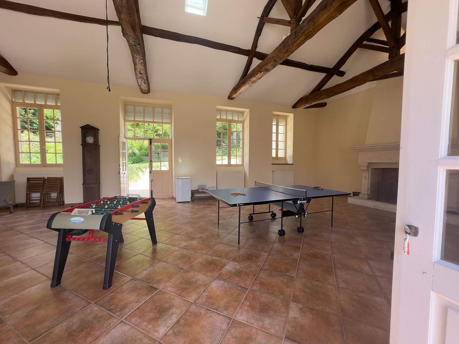 Games room with table football and table tennis