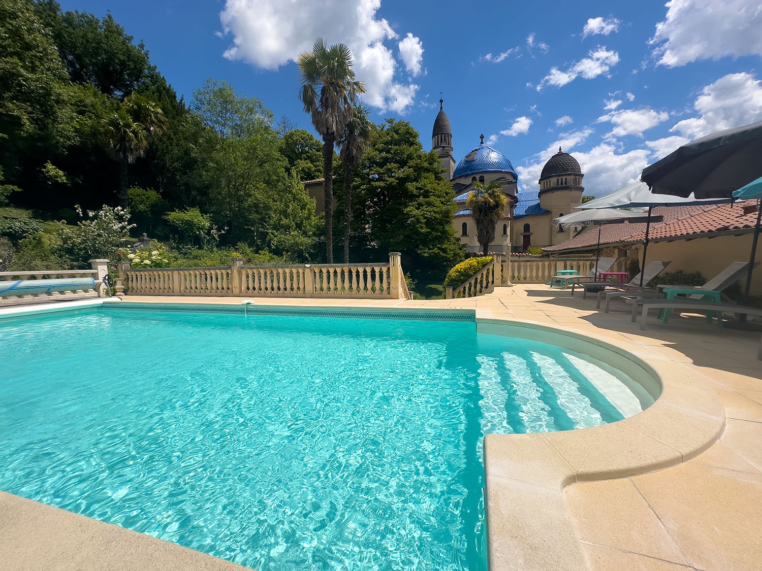 Private heated pool