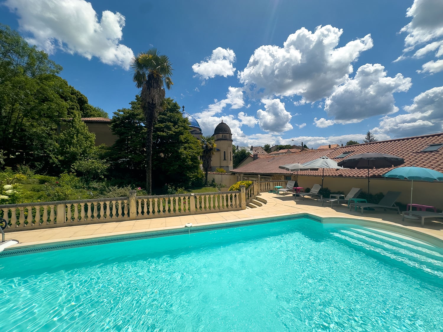 Private heated pool