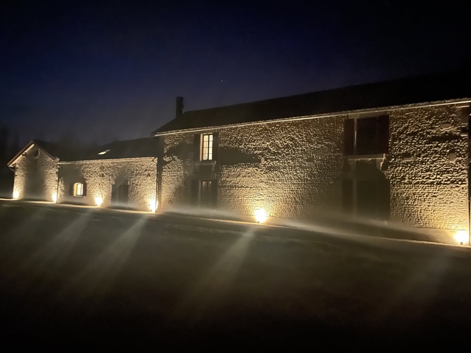 Holiday home in Nouvelle-Aquitaine at night