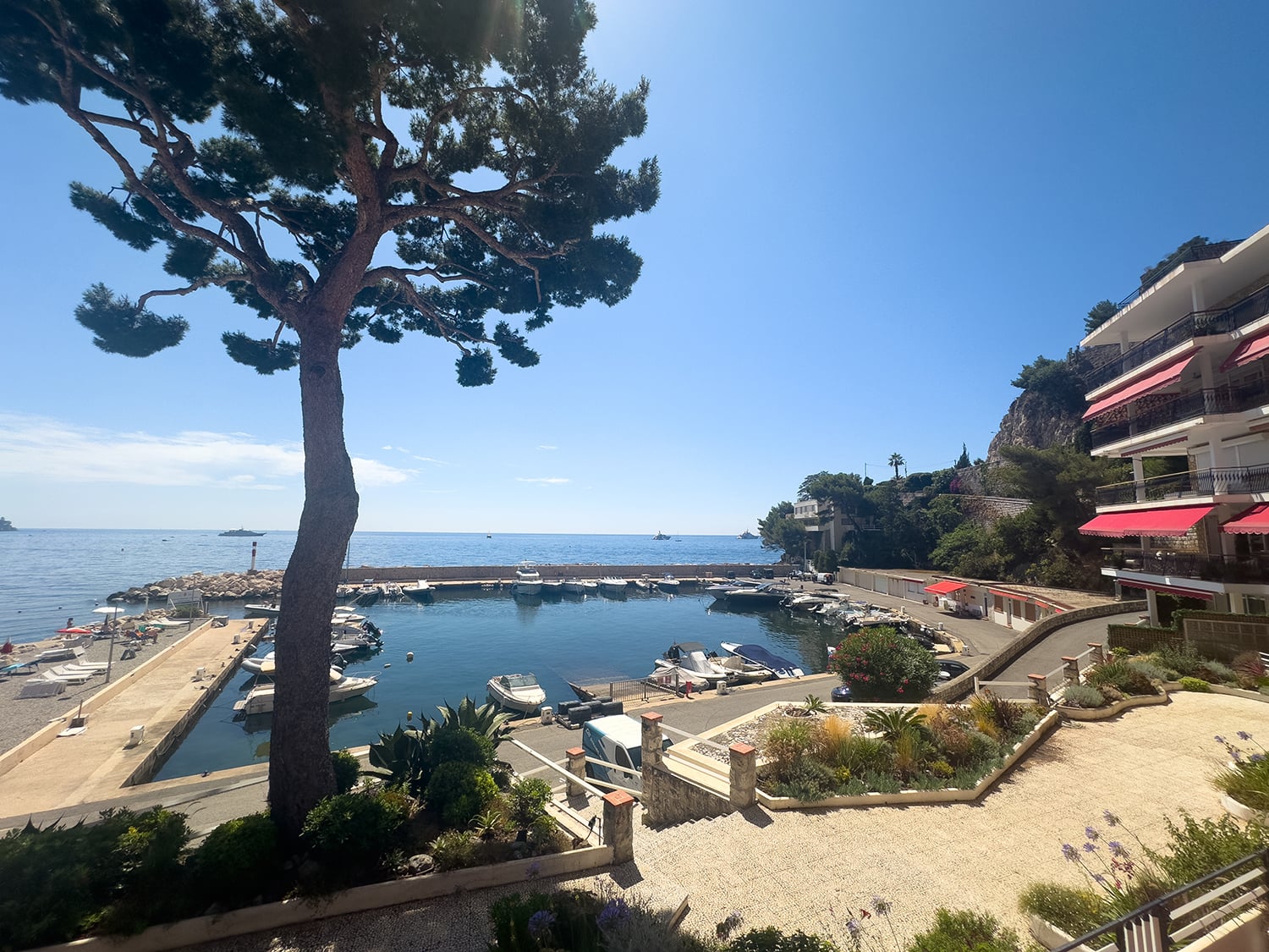 Panoramic Mediterranean views from the terrace