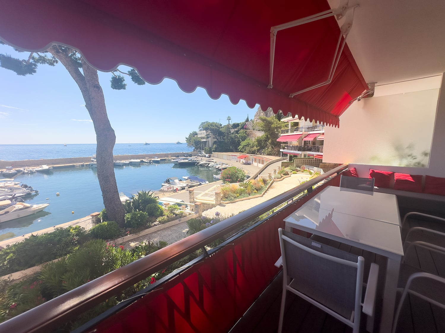 Panoramic Mediterranean views from the terrace