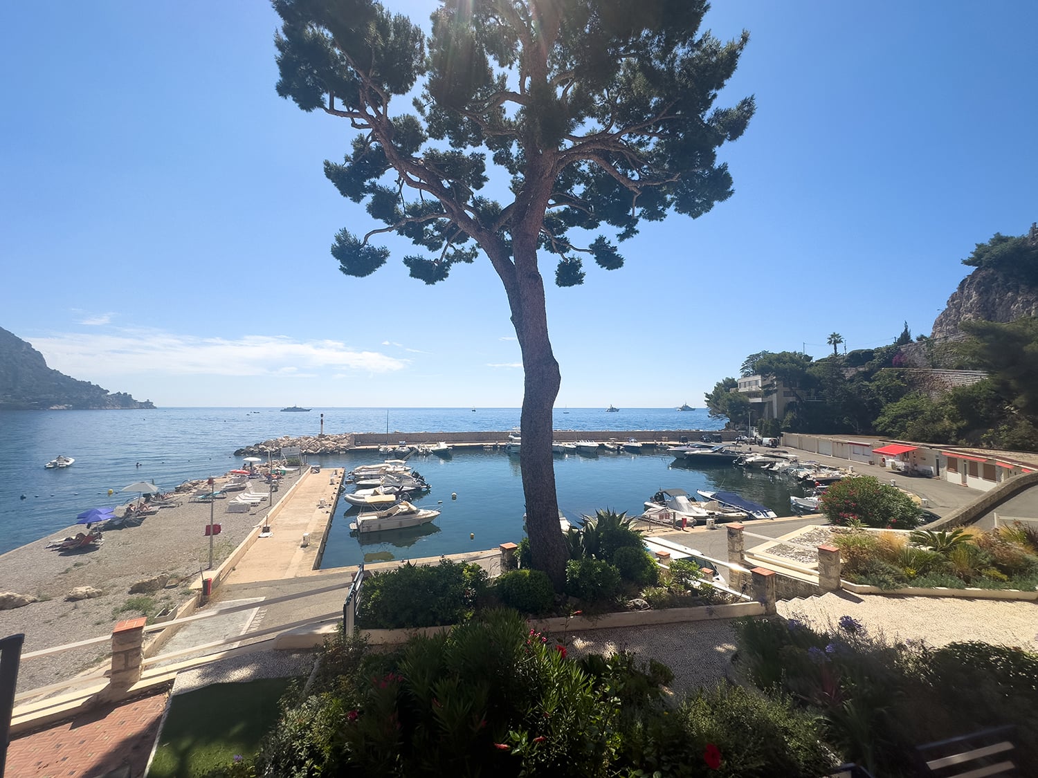 Panoramic Mediterranean views from the terrace