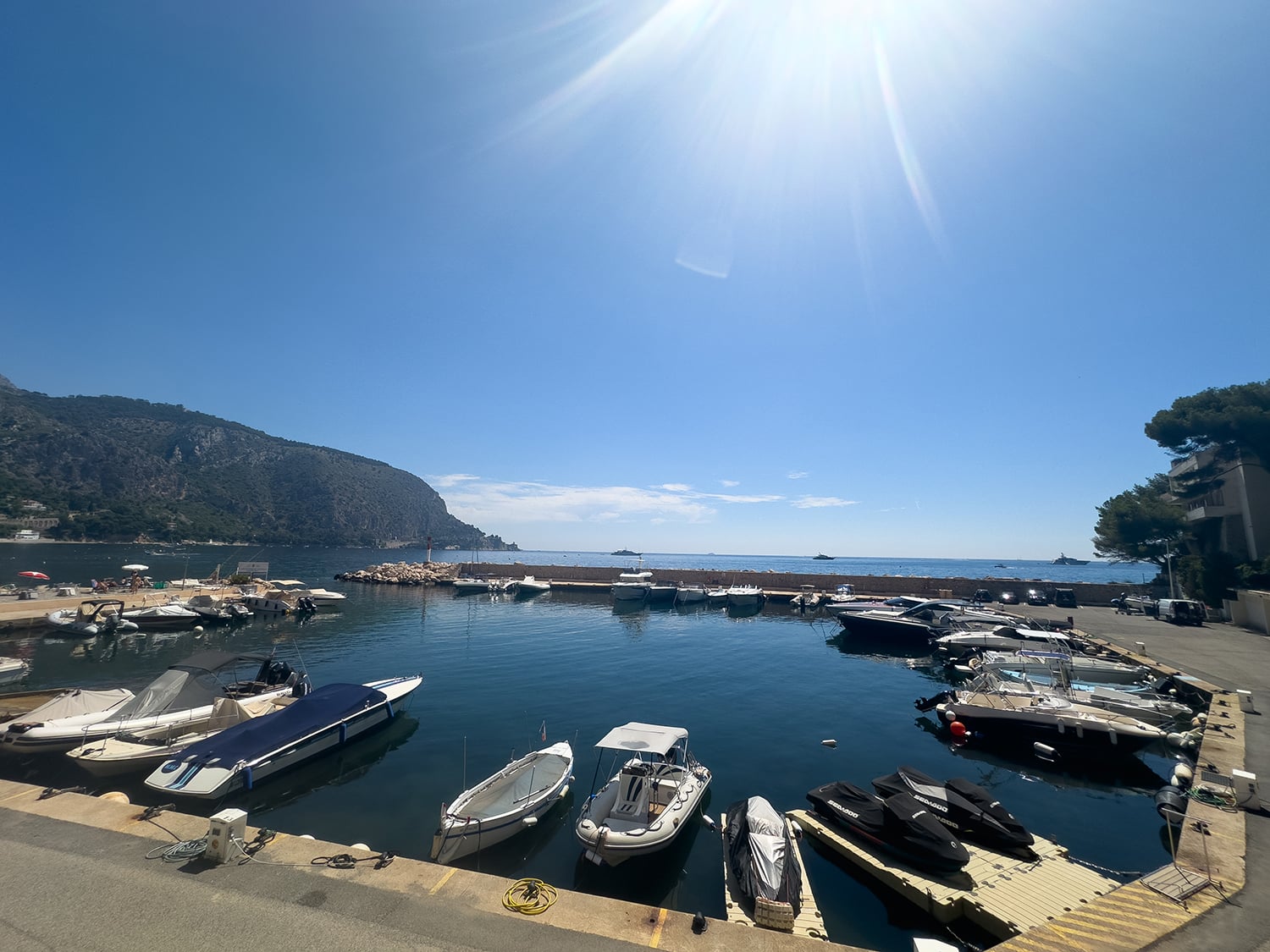 Terrace view with private jetty