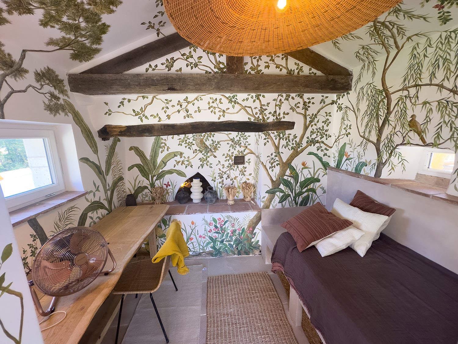 Exterior bedroom in bread oven