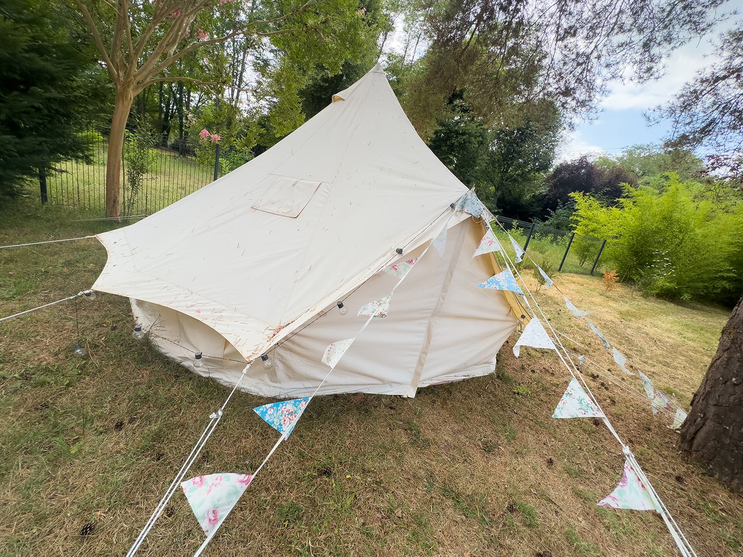 Tent in garden