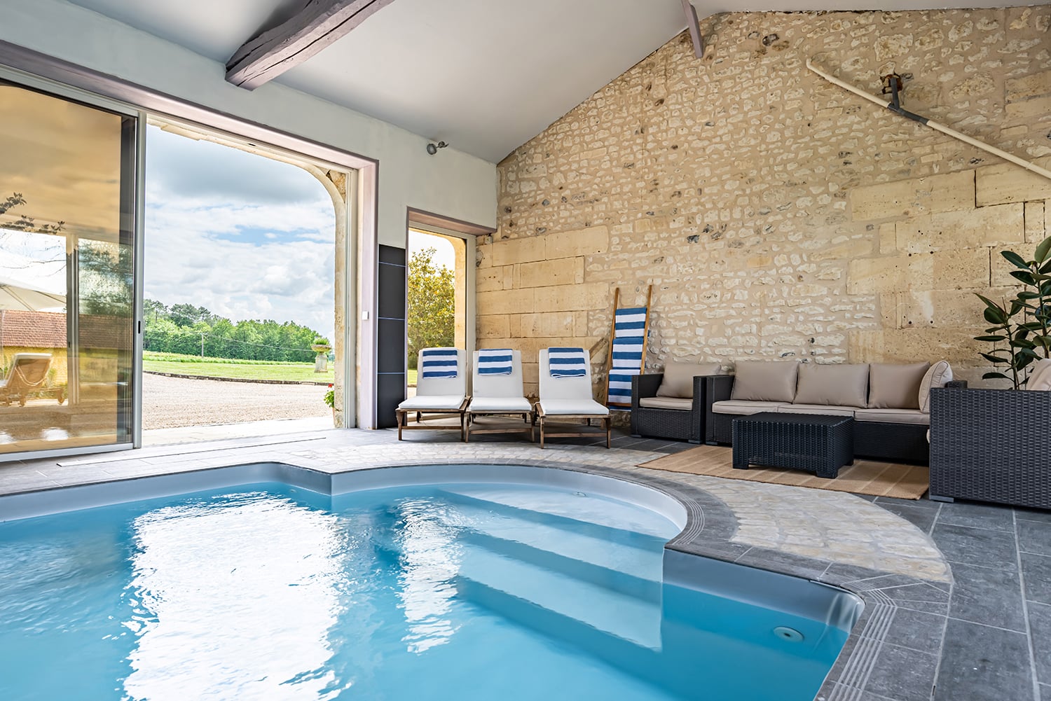 Private indoor heated pool