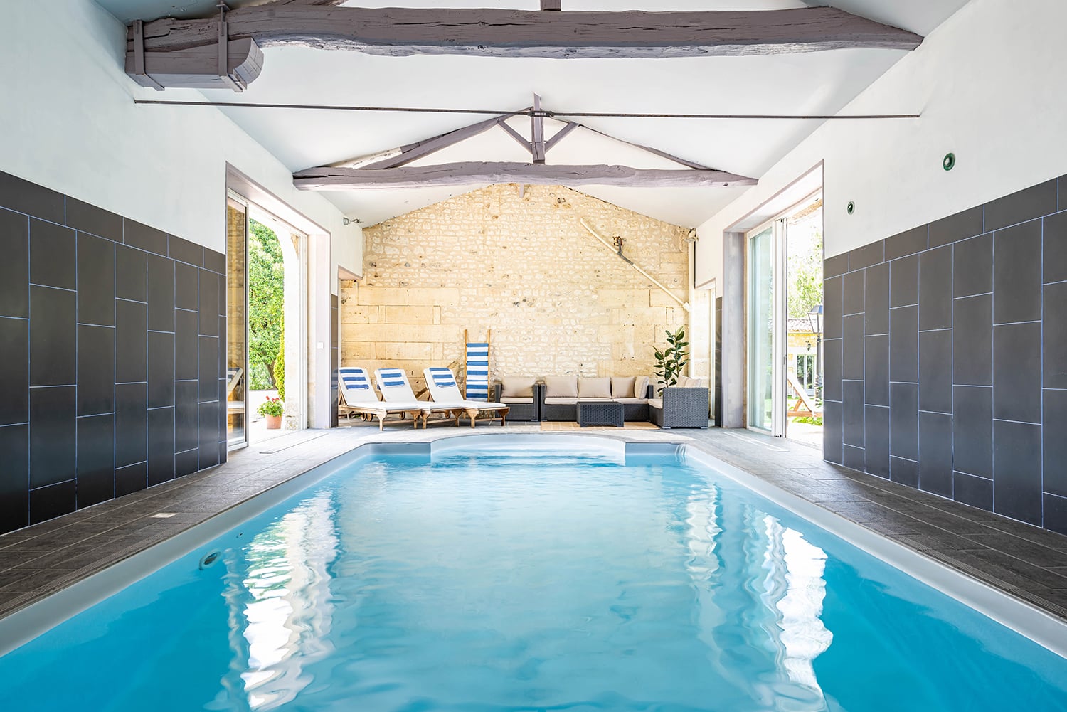 Private indoor heated pool