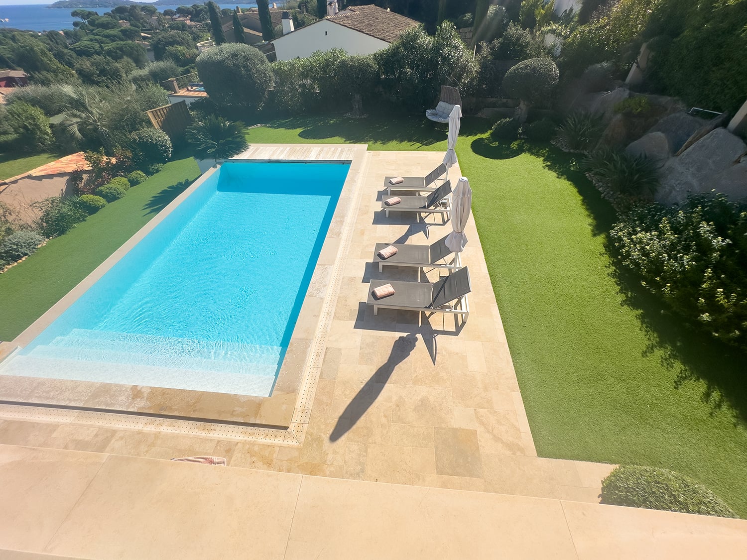 Private heated infinity pool