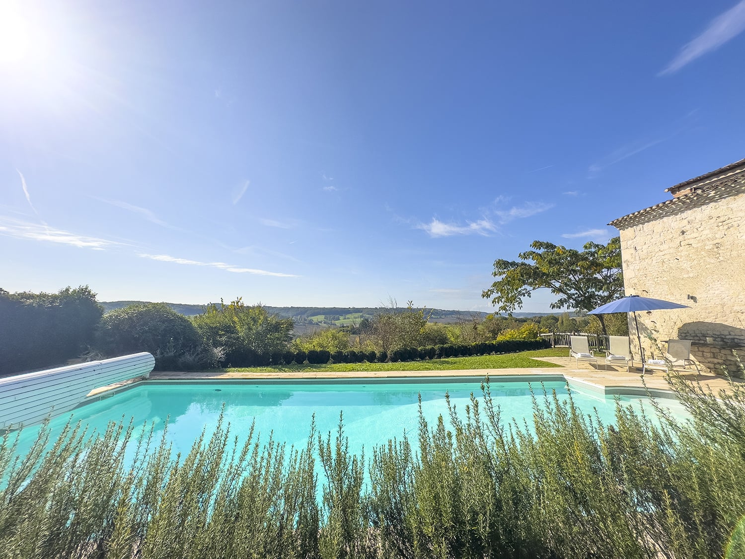 Private heated pool