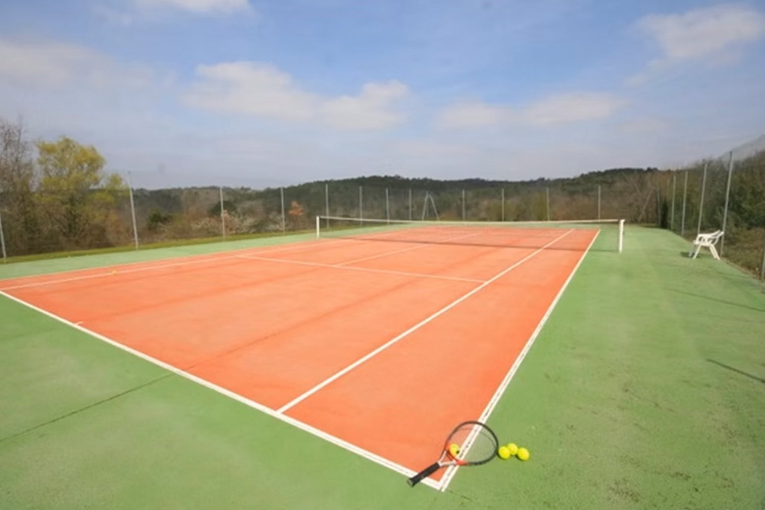 Private tennis court