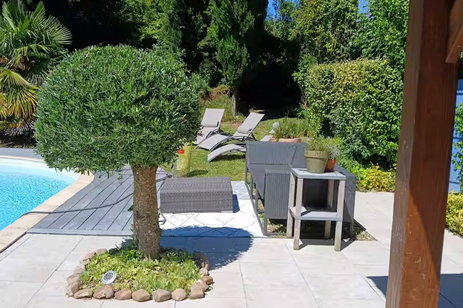 Terrace and private pool