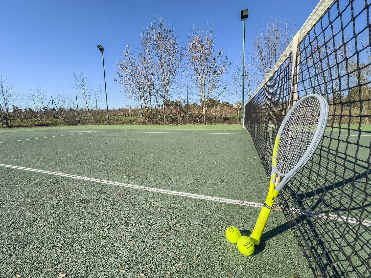 Private tennis court