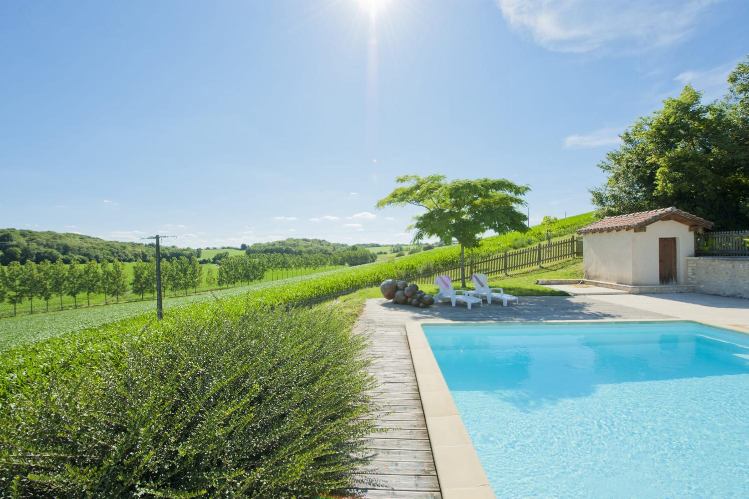 Private heated pool