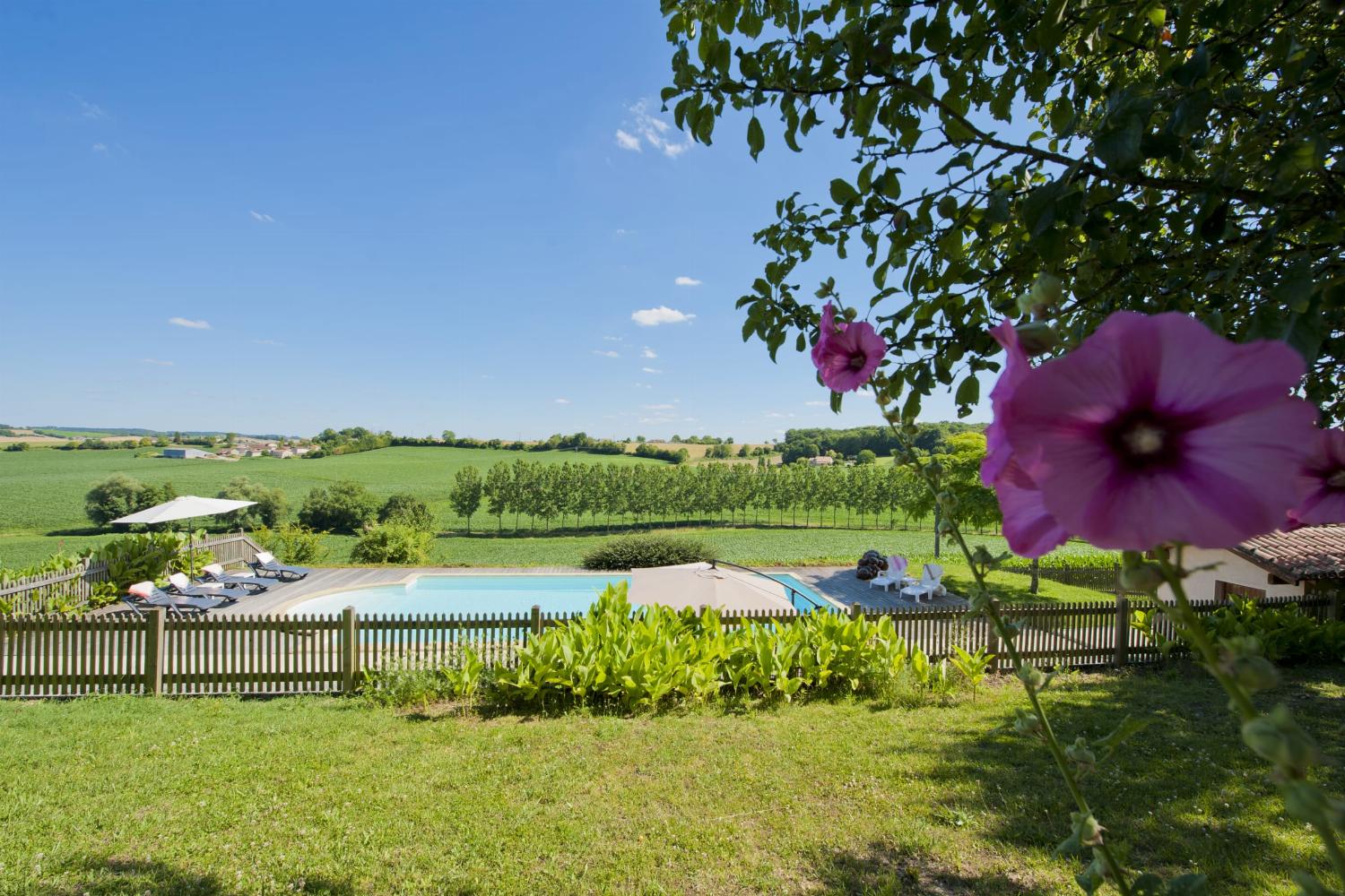 Private heated pool