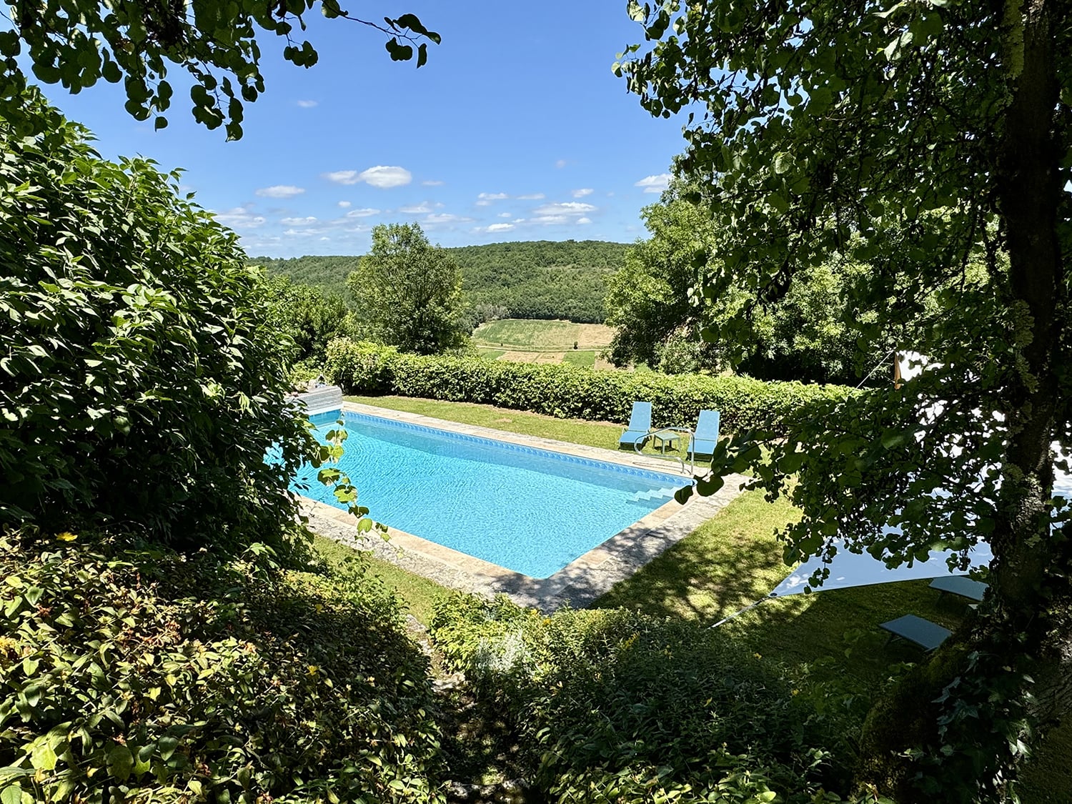 Private heated pool