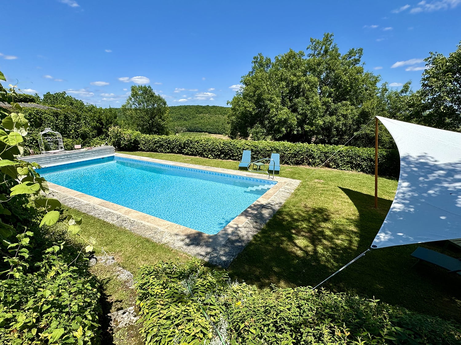 Private heated pool