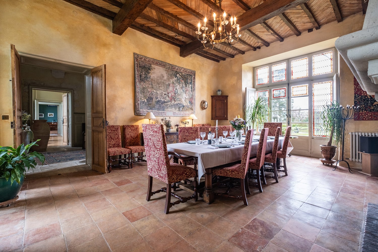 Dining room | Holiday château in Saint-Mézard