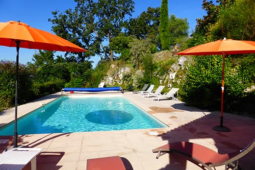 Private pool with terrace