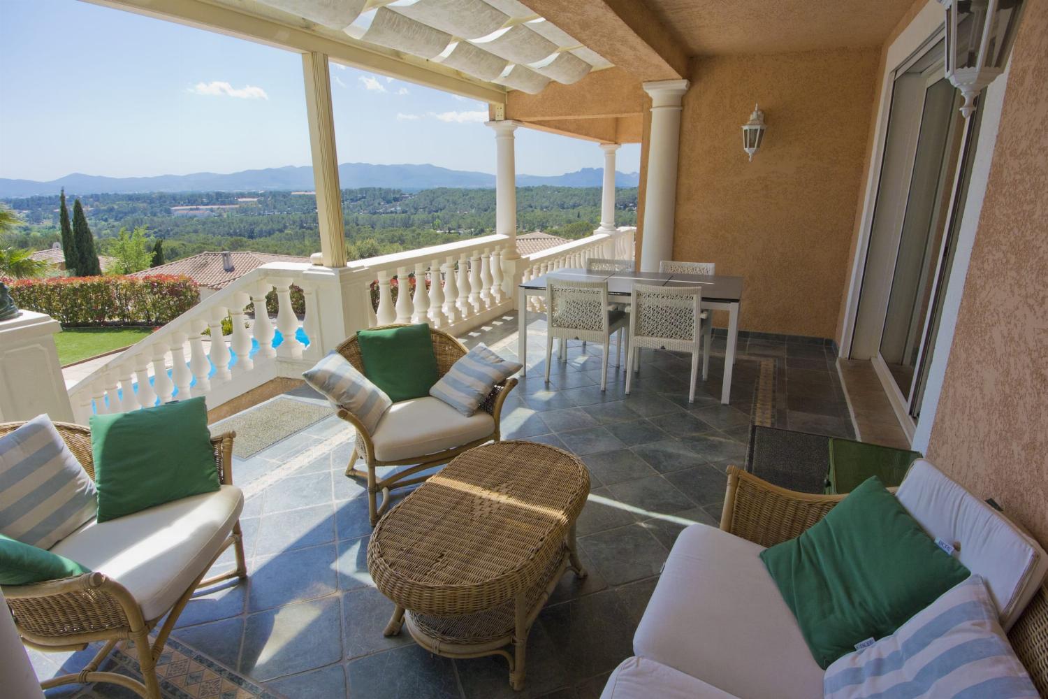 Shaded dining terrace