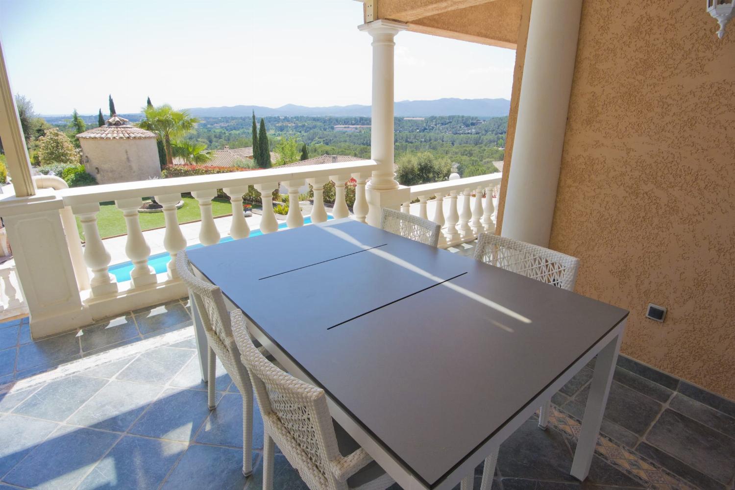 Shaded dining terrace