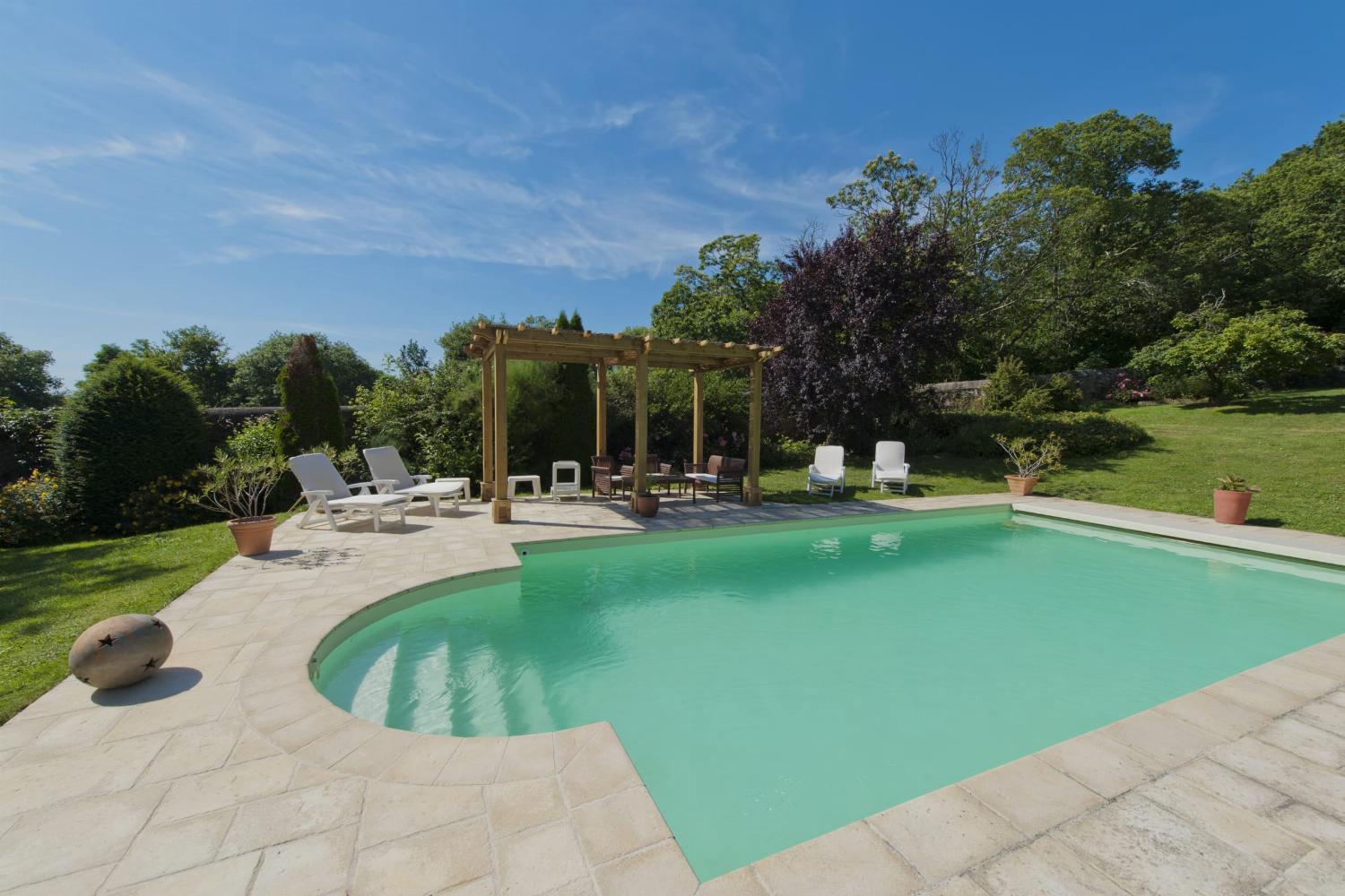 Private heated pool with terrace