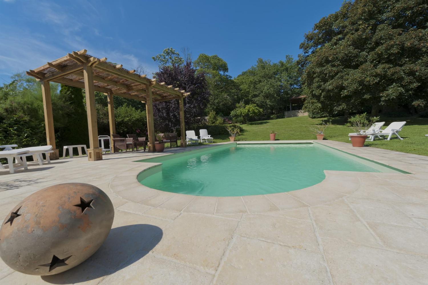 Private heated pool with terrace